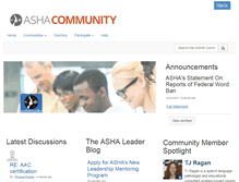 Tablet Screenshot of community.asha.org