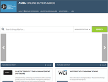 Tablet Screenshot of buyersguide.asha.org